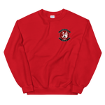 HSM-40 Airwolves Squadron Crest Unisex Sweatshirt – front view, red