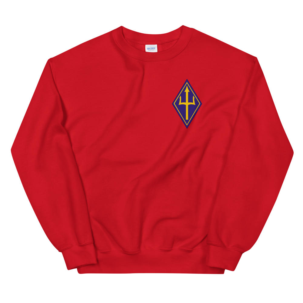 VP-26 Tridents Squadron Crest Sweatshirt – front view, red