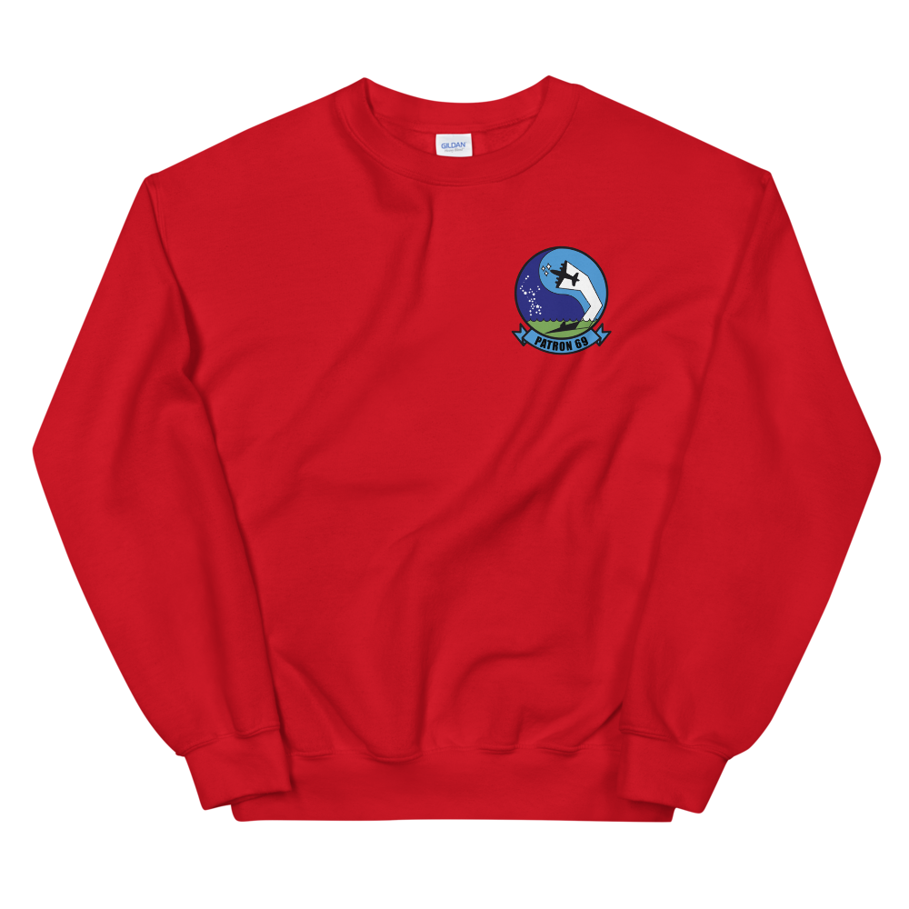 VP-69 Totems Squadron Crest Sweatshirt – front view, red
