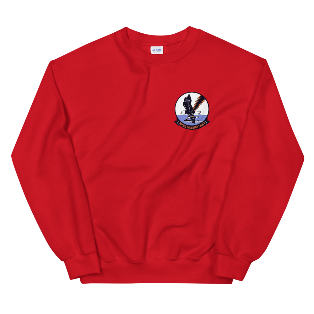 VP-30 Pro's Nest Squadron Crest Sweatshirt – front view, red