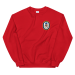 USS Detroit (LCS-7) Ship's Crest Sweatshirt – front view, red