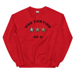USS Curtiss (AV-4) Unisex Sweatshirt – front view, red