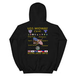 USS Midway (CV-41) 1984-85 Cruise Hoodie – black