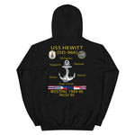 USS Hewitt (DD-966) 1989-90 Cruise Hoodie – black
