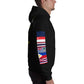 USS Hewitt (DD-966) 1989-90 Cruise Hoodie - FLAGS ON SLEEVE – black