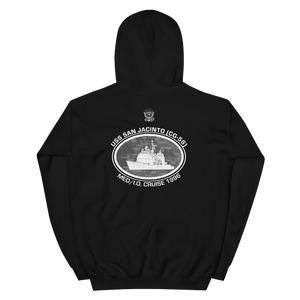 USS San Jacinto (CG-56) 1996 Deployment Hoodie – back view, black
