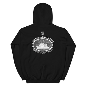 USS San Jacinto (CG-56) 1990-91 Deployment Hoodie – back view, black