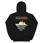 USS Chancellorsville (CG-62) 2008 WESTPAC Hoodie – back view, black
