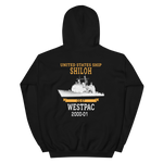 USS Shiloh (CG-67) 2000-01 WESTPAC Hoodie – back view, black