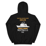 USS Shiloh (CG-67) 1996 WESTPAC/IO Hoodie – back view, black