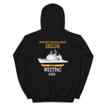 USS Shiloh (CG-67) 2008 WESTPAC Hoodie – back view, black