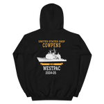 USS Cowpens (CG-63) 2004-05 WESTPAC Hoodie – back view, black