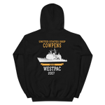 USS Cowpens (CG-63) 2007 WESTPAC Hoodie – back view, black
