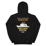 USS Princeton (CG-59) 2005 WESTPAC Unisex Hoodie – back view, black