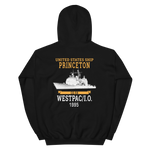 USS Princeton (CG-59) 1995 WESTPAC/IO Unisex Hoodie – back view, black