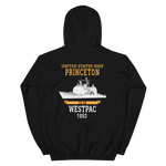 USS Princeton (CG-59) 1993 WESTPAC Unisex Hoodie – back view, black