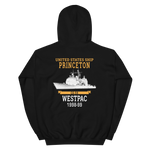 USS Princeton (CG-59) 1998-99 WESTPAC Unisex Hoodie – back view, black