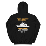 USS Normandy (CG-60) 1997-98 MED Unisex Hoodie – back view, black