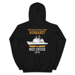 USS Normandy (CG-60) 2018 MED Unisex Hoodie – back view, black