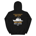 USS Hue City (CG-66) 1997 MED Unisex Hoodie – back view, black