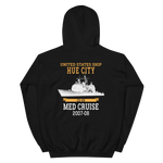 USS Hue City (CG-66) 2007-08 MED Unisex Hoodie – back view, black