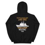 USS Lake Erie (CG-70) 1999 WESTPAC Unisex Hoodie – back view, black