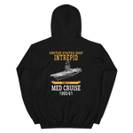 USS Intrepid (CVA-11) 1960-61 WESTPAC Unisex Hoodie – back view, black