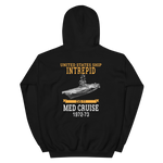 USS Intrepid (CVS-11) 1972-73 MED Hoodie – back view, black
