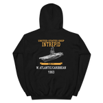 USS Intrepid (CVS-11) 1963 W. Atlantic/Caribbean Hoodie – back view, black