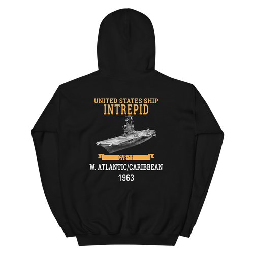 USS Intrepid (CVS-11) 1963 W. Atlantic/Caribbean Hoodie