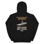 USS Intrepid (CVS-11) 1964 MED Hoodie – back view, black