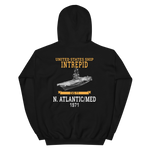 USS Intrepid (CVS-11) 1971 N.Atlantic/MED Hoodie – back view, black