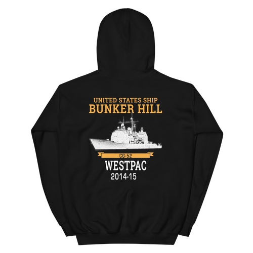 USS Bunker Hill (CG-52) 2014-15 WESTPAC Hoodie