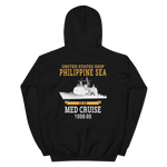 USS Philippine Sea (CG-58) 1998-99 Unisex Hoodie – back view, black