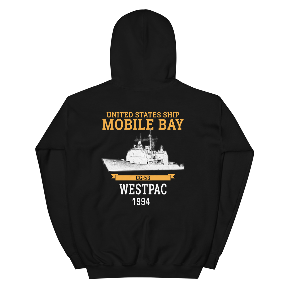 USS Philippine Sea (CG-58) 1994 Unisex Hoodie – back view, black
