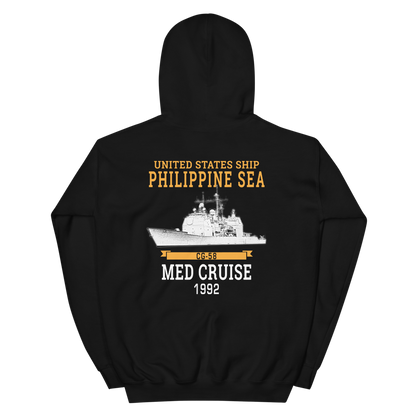 USS Philippine Sea (CG-58) 1992 Unisex Hoodie – back view, black