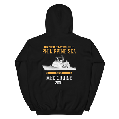 USS Philippine Sea (CG-58) 2001 Unisex Hoodie – back view, black