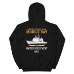 USS Mobile Bay (CG-53) 1989 Deployment Hoodie – back view, black