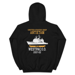 USS Antietam (CG-54) 2001-02 Deployment Hoodie – back view, black