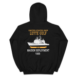 USS Leyte Gulf (CG-55) 1989 Deployment Hoodie – back view, black