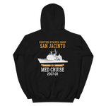 USS San Jacinto (CG-56) 2007-08 Deployment Hoodie – back view, black