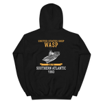 USS Wasp (CVS-18) 1960 S. ATLANTIC Unisex Hoodie – back view, black