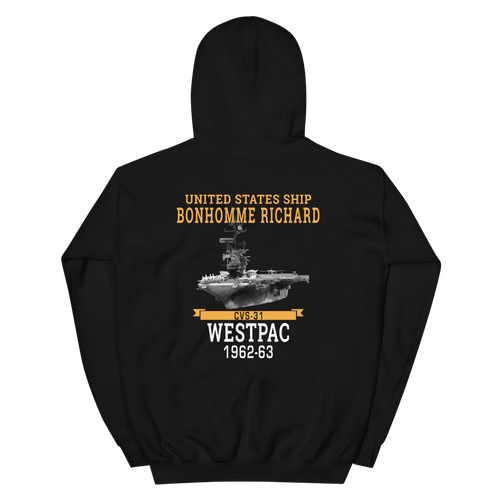 USS Bonhomme Richard (CVS-31) 1962-63 WESTPAC Unisex Hoodie