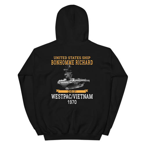 USS Bonhomme Richard (CVS-31) 1970 WESTPAC/VIETNAM Unisex Hoodie