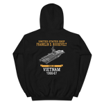 USS Franklin D. Roosevelt (CVA-42) 1966-67 VIETNAM Hoodie – back view, black