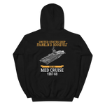 USS Franklin D. Roosevelt (CVA-42) 1967-68 MED CRUISE Hoodie – back view, black