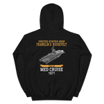 USS Franklin D. Roosevelt (CVA-42) 1971 MED CRUISE Hoodie – back view, black