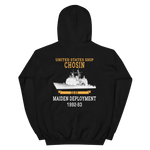 USS Chosin (CG-65) 1992-93 Maiden Deployment Unisex Hoodie – back view, black