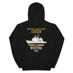 USS Chosin (CG-65) 1997 WESTPAC Unisex Hoodie – back view, black
