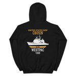 USS Chosin (CG-65) 1999 WESTPAC Unisex Hoodie – back view, black